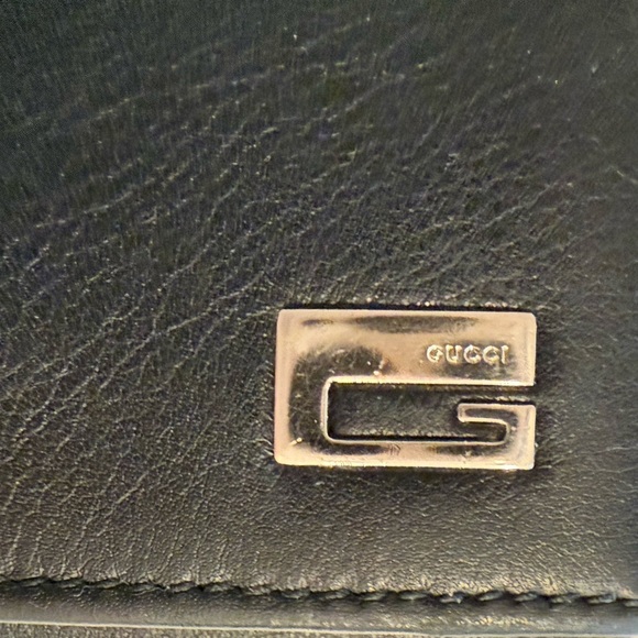 GUCCI Black Leather Key Case & Card Holder w/ silver hardware - Picture 10 of 13
